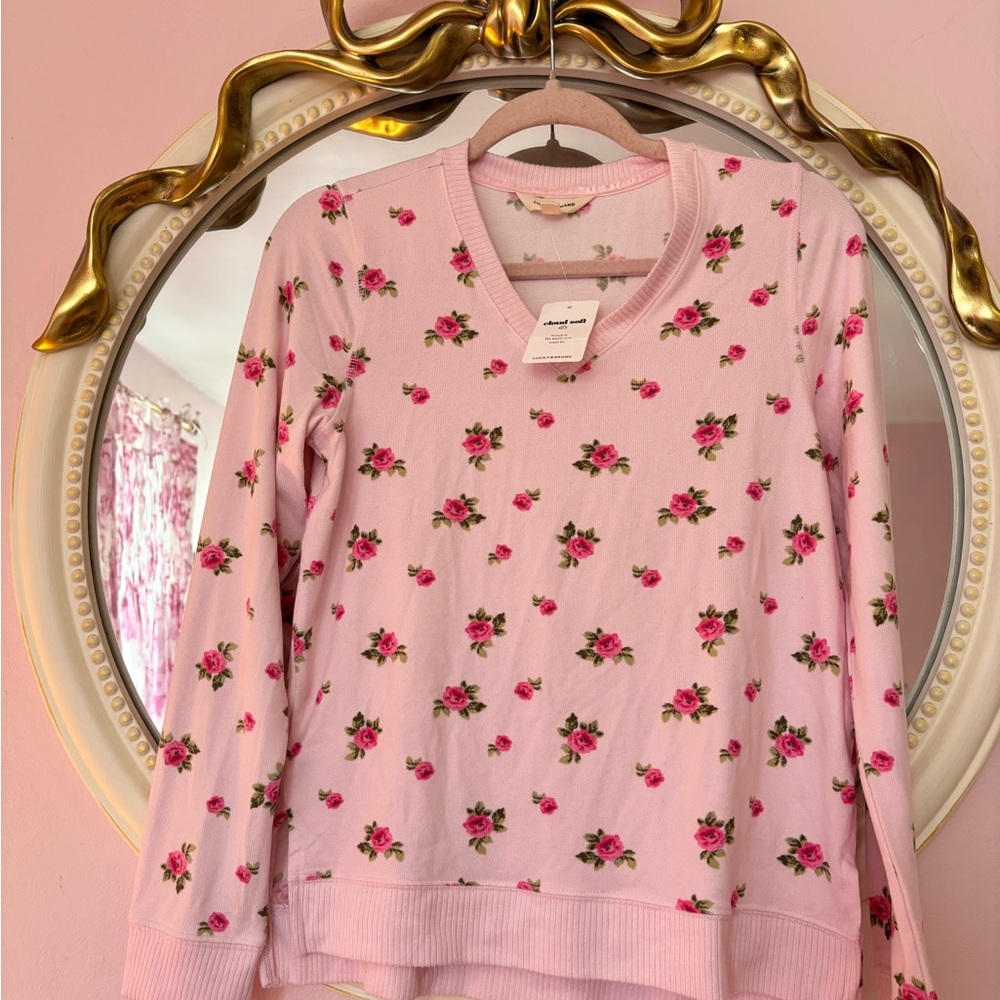 Luck Brand floral cloud comfy long sleeve NWT